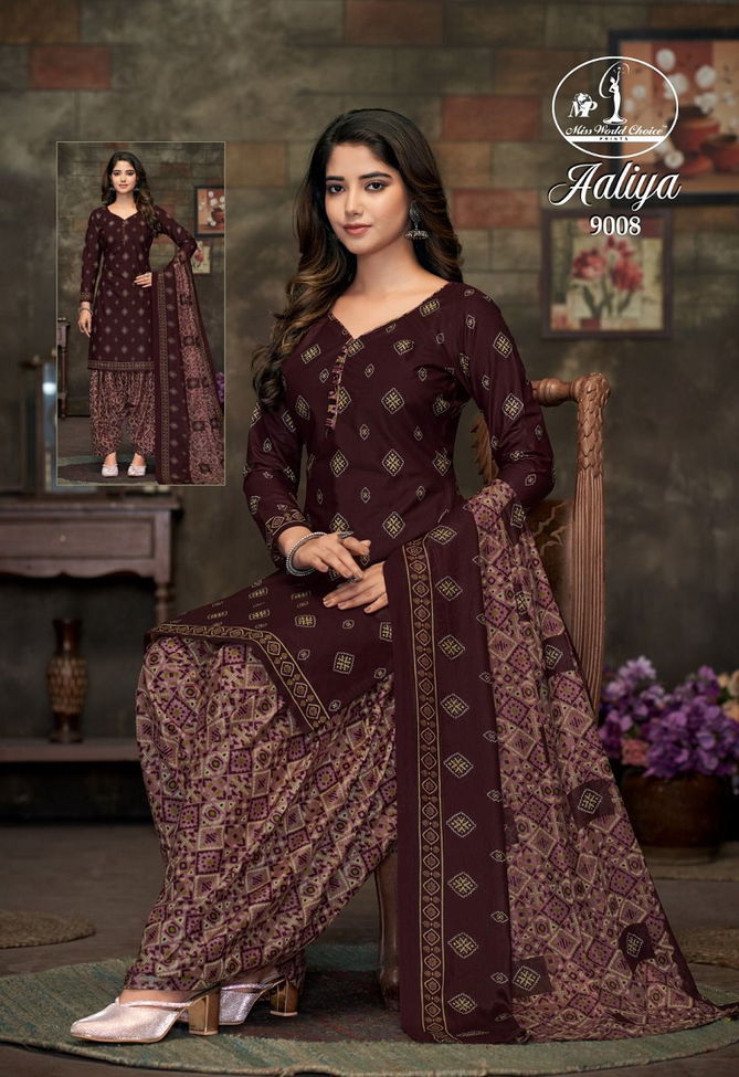 Aaliya Vol 9 By Miss World Daily Wear Cotton Dress Material Wholesale Online
